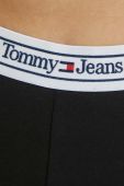 Легінси Tommy Jeans жіночі колір чорний однотонні (2954540)