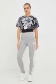 Легінси adidas жіночі колір сірий з аплікацією
