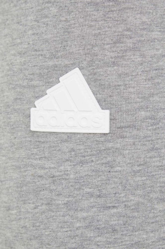 Легінси adidas жіночі колір сірий з аплікацією фото 4