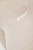 Спортивні штани Guess колір коричневий однотонні