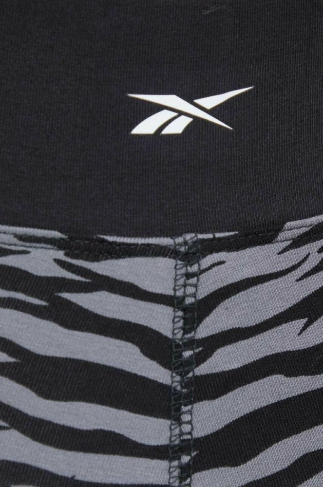 Спортивні легінси Reebok Modern Safari жіночі колір чорний візерунок фото 4