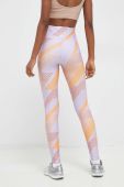Легінси для тренувань Reebok Workout Ready колір фіолетовий візерунок