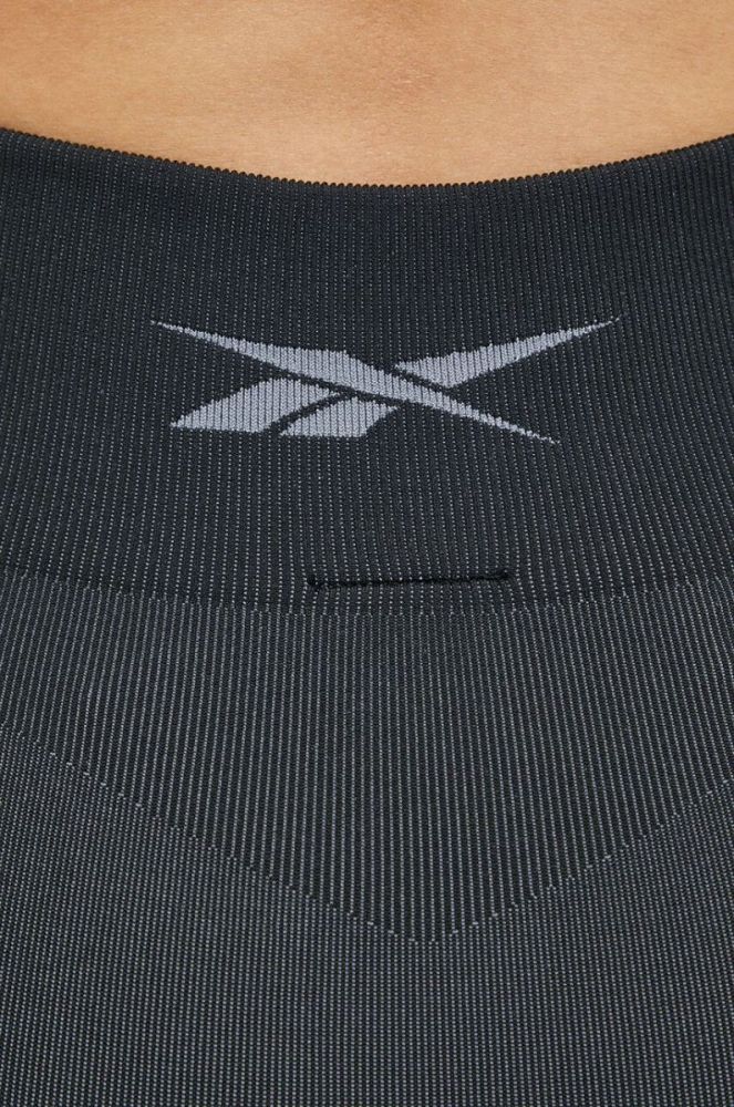 Легінси для йоги Reebok колір чорний візерунок фото 4