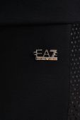 Легінси EA7 Emporio Armani жіночі колір чорний однотонні