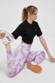 Легінси The North Face жіночі колір фіолетовий візерунок