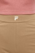 Легінси Fila Comines жіночі колір коричневий однотонні