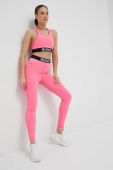 Легінси HUGO жіночі колір рожевий однотонні