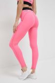 Легінси HUGO жіночі колір рожевий однотонні