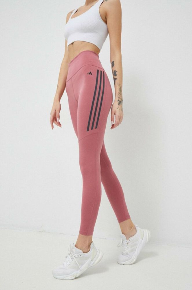 Легінси для бігу adidas Performance DailyRun колір рожевий з принтом фото 4