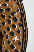 Легінси adidas жіночі колір зелений візерунок