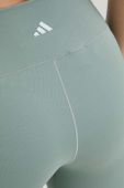 Легінси для йоги adidas Performance Yoga Studio Lux колір зелений однотонні