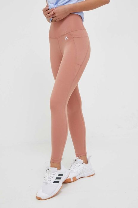 Легінси для тренувань adidas Performance Optime колір помаранчевий однотонні