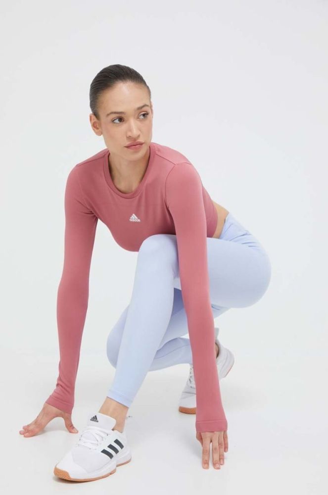 Легінси для тренувань adidas Performance Training Essentials однотонні колір блакитний фото 2