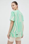 Бавовняна футболка adidas by Stella McCartney колір зелений