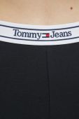 Легінси Tommy Jeans жіночі колір чорний однотонні (3000306)