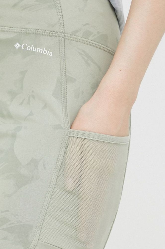 Спортивні легінси Columbia Windgates жіночі колір зелений візерунок (2952465) фото 4
