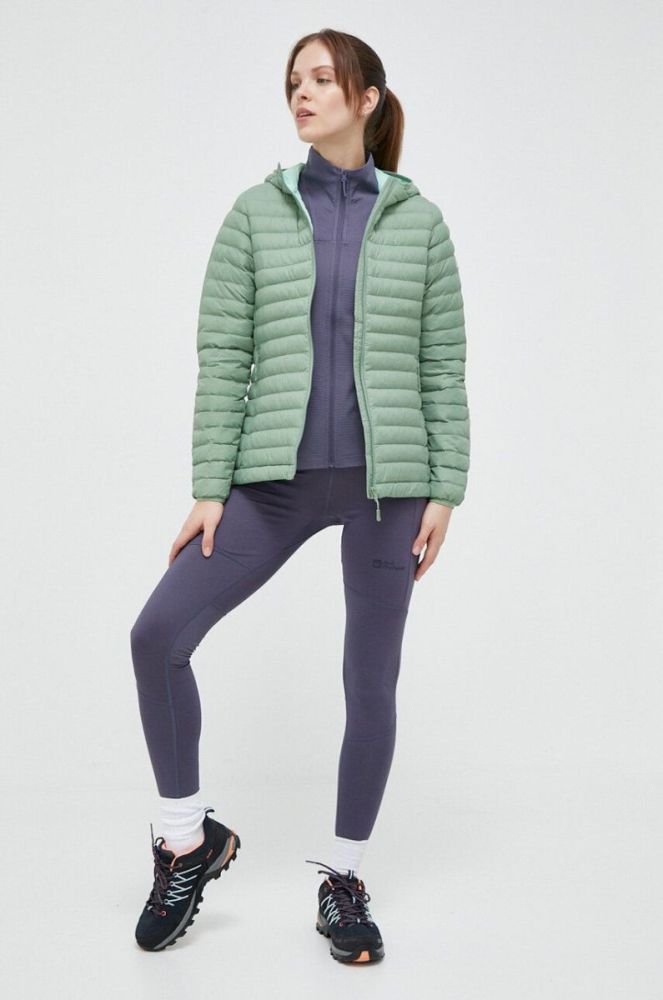 Спортивні легінси Jack Wolfskin Berntal Tights жіночі колір фіолетовий однотонні фото 2