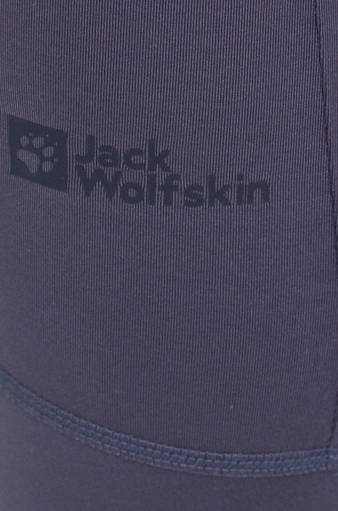 Спортивні легінси Jack Wolfskin Berntal Tights жіночі колір фіолетовий однотонні фото 4