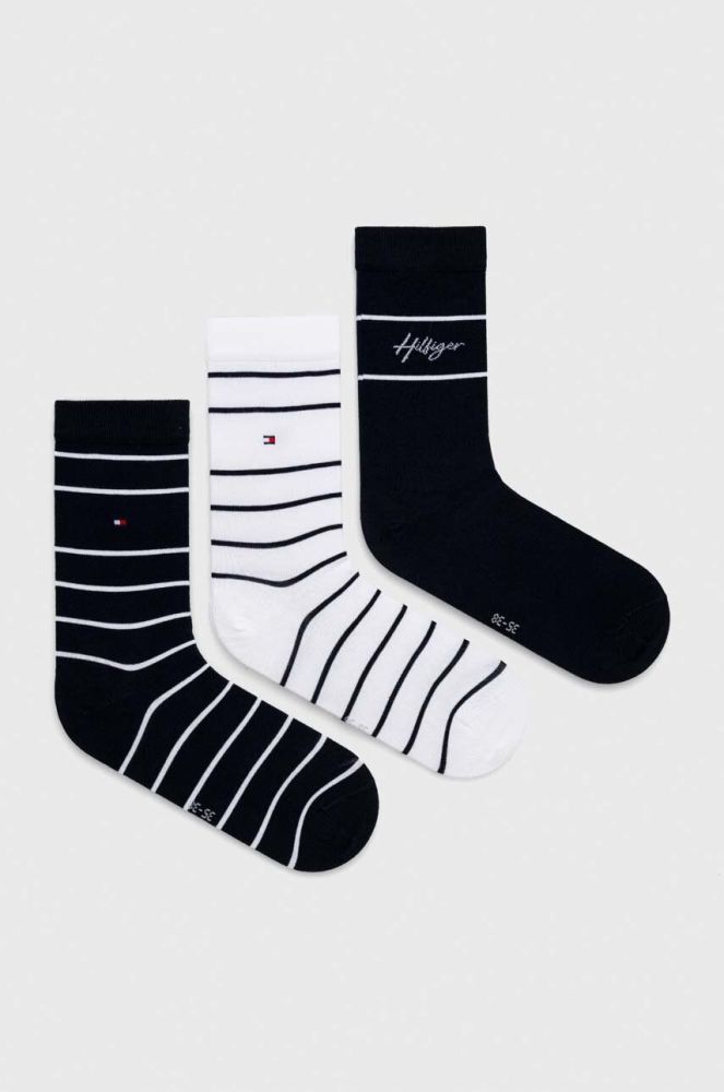 Шкарпетки Tommy Hilfiger 3-pack жіночі колір синій (3007932)