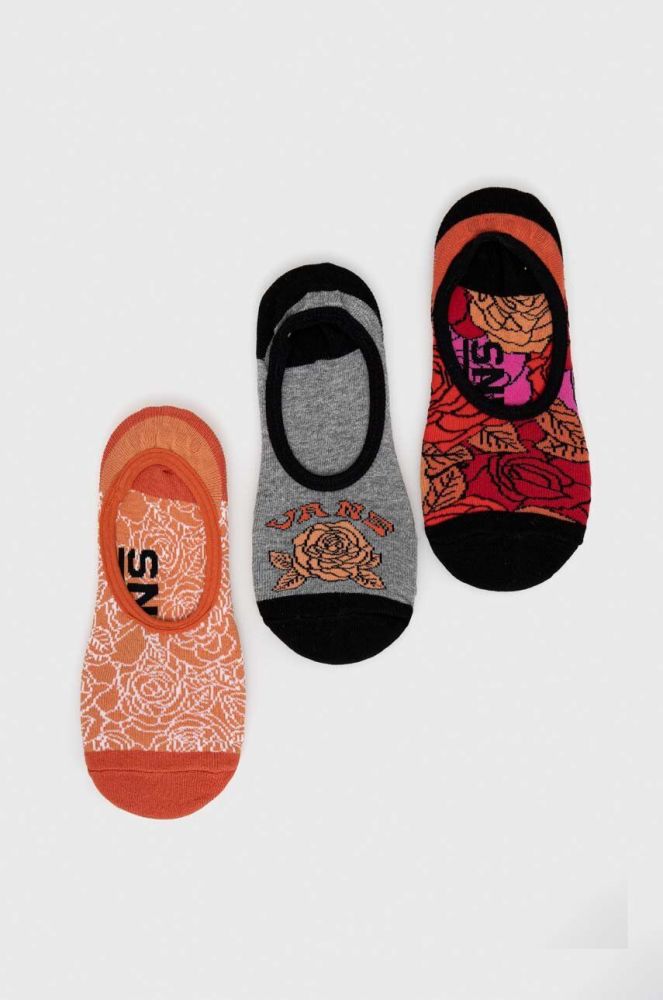 Шкарпетки Vans 3-pack жіночі колір помаранчевий VN00037HBM51-SUNBAKED