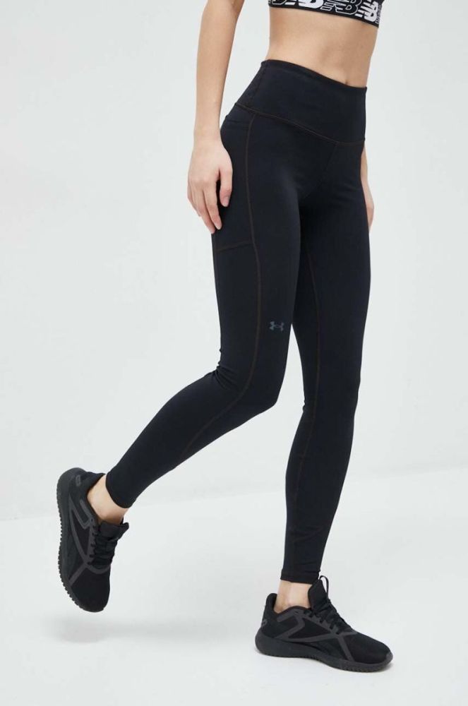 Легінси для тренувань Under Armour Rush колір чорний однотонні фото 2