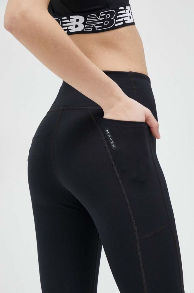 Легінси для тренувань Under Armour Rush колір чорний однотонні фото 4