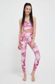 Легінси для йоги Casall колір рожевий візерунок