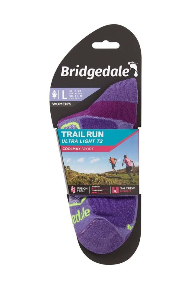 Шкарпетки Bridgedale Ultralight T2 Coolmax Sport 3/4 колір фіолетовий (3179625) фото 3