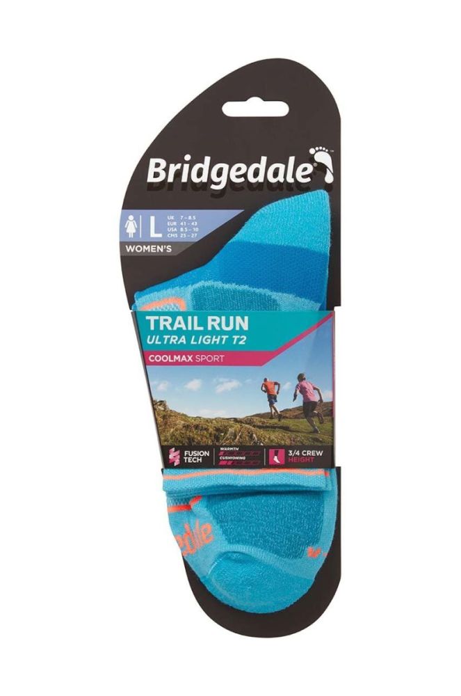Шкарпетки Bridgedale Ultralight T2 Coolmax Sport 3/4 колір бірюзовий (3180213) фото 3