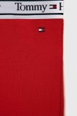 Дитячі легінси Tommy Hilfiger колір червоний однотонні