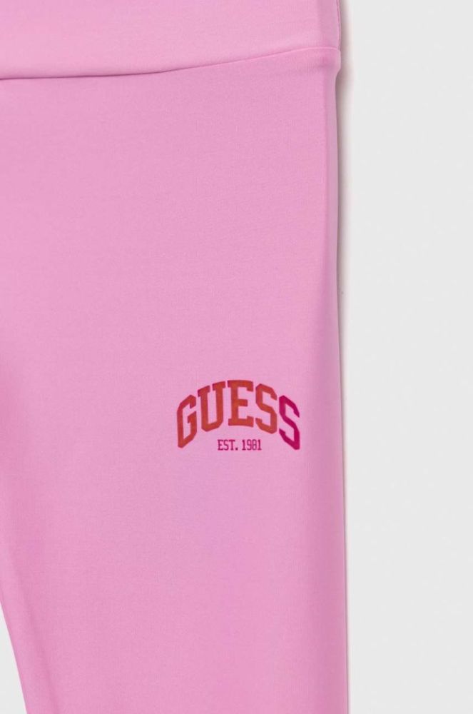 Дитячі легінси Guess колір фіолетовий однотонні (2874012) фото 3