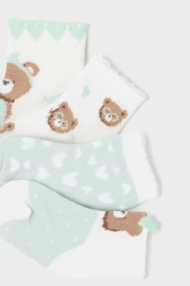Шкарпетки для немовлят Mayoral Newborn 4-pack колір зелений (2961004) фото 2