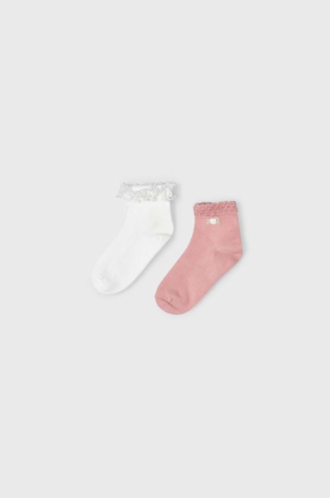 Дитячі шкарпетки Mayoral 2-pack колір рожевий