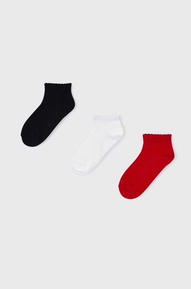 Дитячі шкарпетки Mayoral 3-pack колір червоний (2965501)