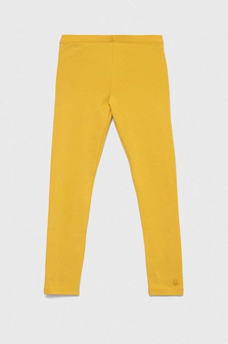 Дитячі легінси United Colors of Benetton колір жовтий однотонні (2979870)