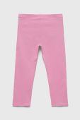 Легінси United Colors of Benetton колір рожевий однотонні
