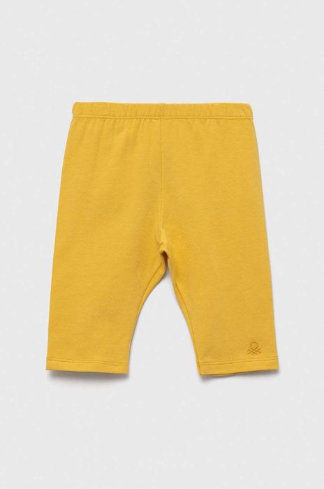 Легінси United Colors of Benetton колір жовтий однотонні (3233581)