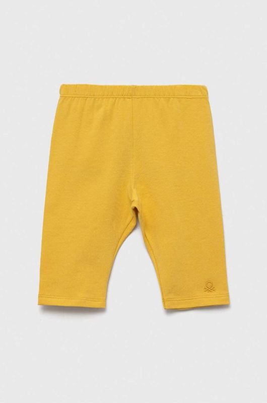 Легінси United Colors of Benetton колір жовтий однотонні (3233581)