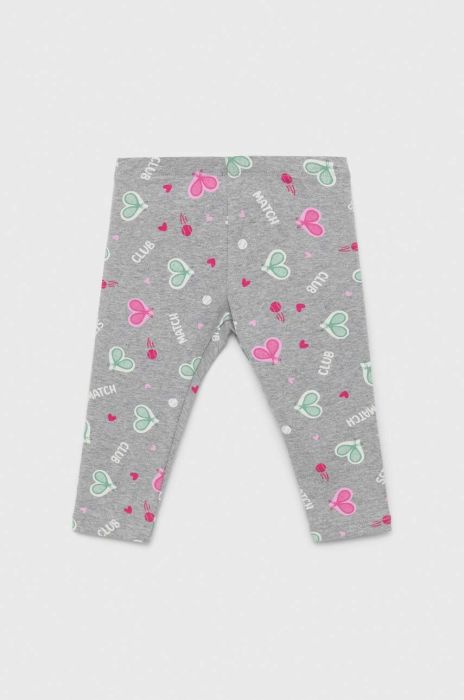 Дитячі легінси United Colors of Benetton колір сірий візерунок (3003957)