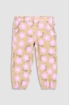 Дитячі спортивні штани Coccodrillo колір бежевий візерунок (3028020)