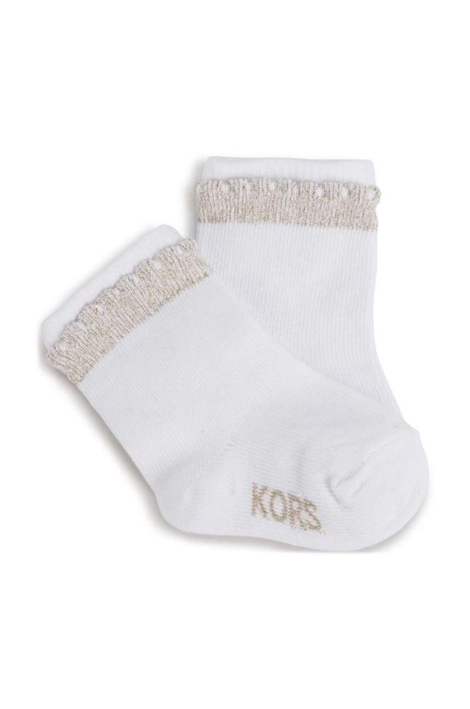 Дитячі шкарпетки Michael Kors 4-pack колір білий фото 3