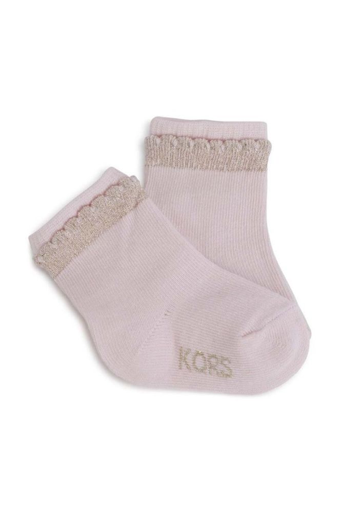 Дитячі шкарпетки Michael Kors 4-pack колір білий фото 4