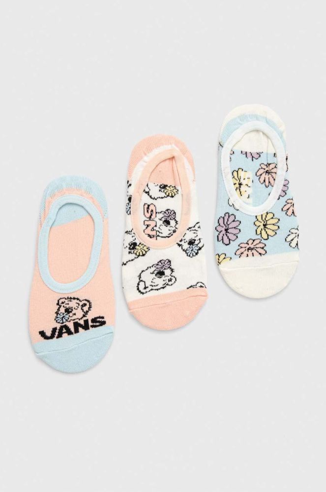 Дитячі шкарпетки Vans BEAR FRIENDS CANOODLE TROPICAL PEACH 3-pack колір помаранчевий