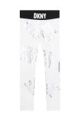Дитячі легінси Dkny колір білий візерунок (3082069)