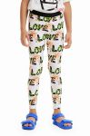 Дитячі легінси Desigual колір білий візерунок