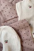 Дитячі бавовняні легінси Konges Sl?jd колір рожевий візерунок (3014026)
