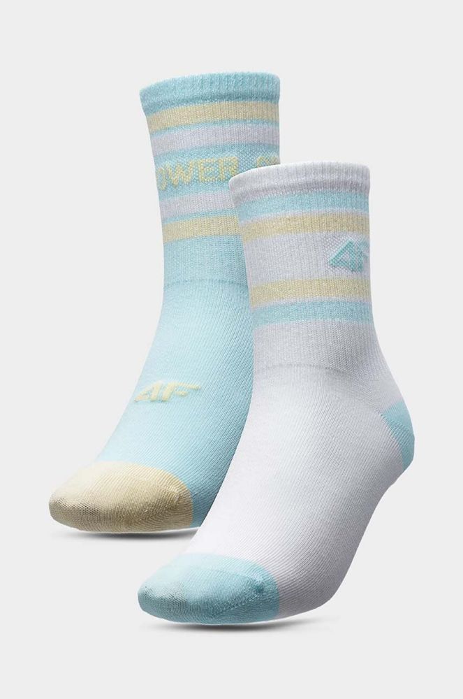 Дитячі шкарпетки 4F 2-pack колір бірюзовий