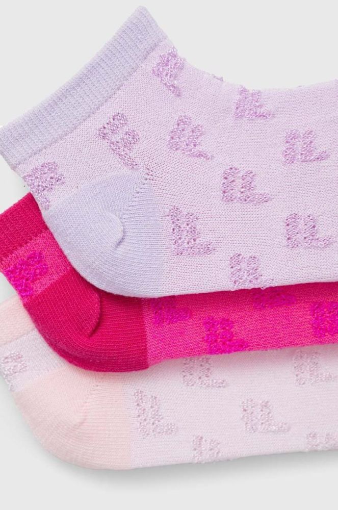 Дитячі шкарпетки Fila 3-pack колір фіолетовий (3207089) фото 2