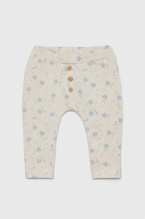 Легінси для немовлят United Colors of Benetton колір бежевий візерунок