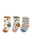 Дитячі шкарпетки Liewood 3-pack колір бежевий (3279202)